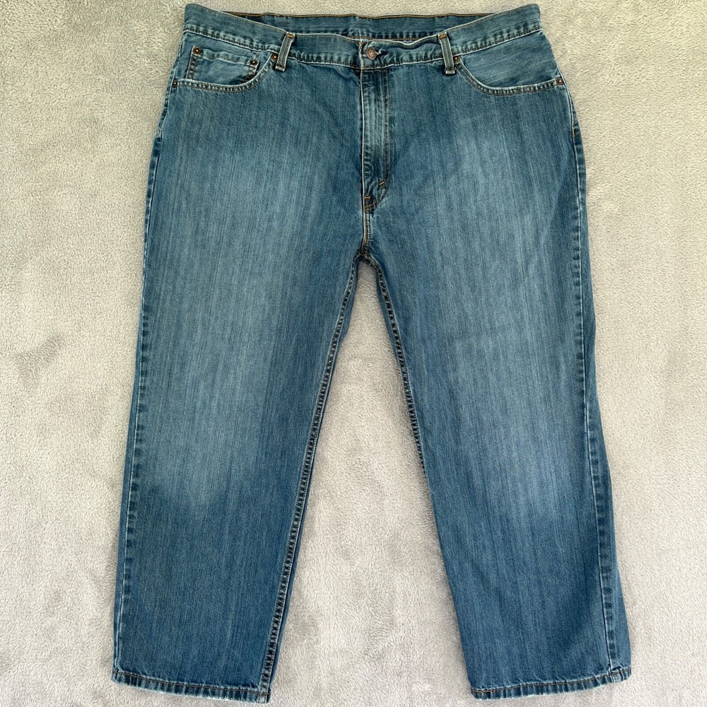 Levis 559 Jeans‎ Mens 44X29 Blue Relaxed Straight Medium Wash Faded Denim